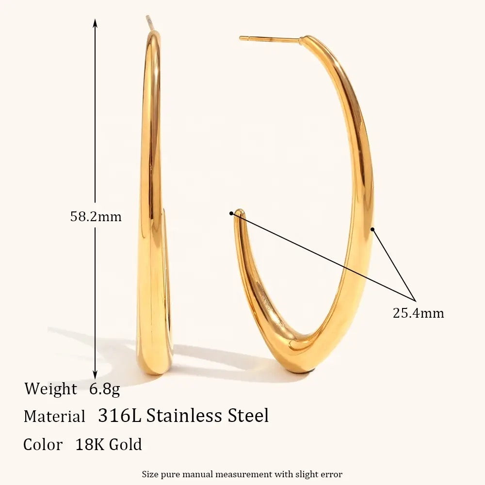 Lexa Gold Big Hoops