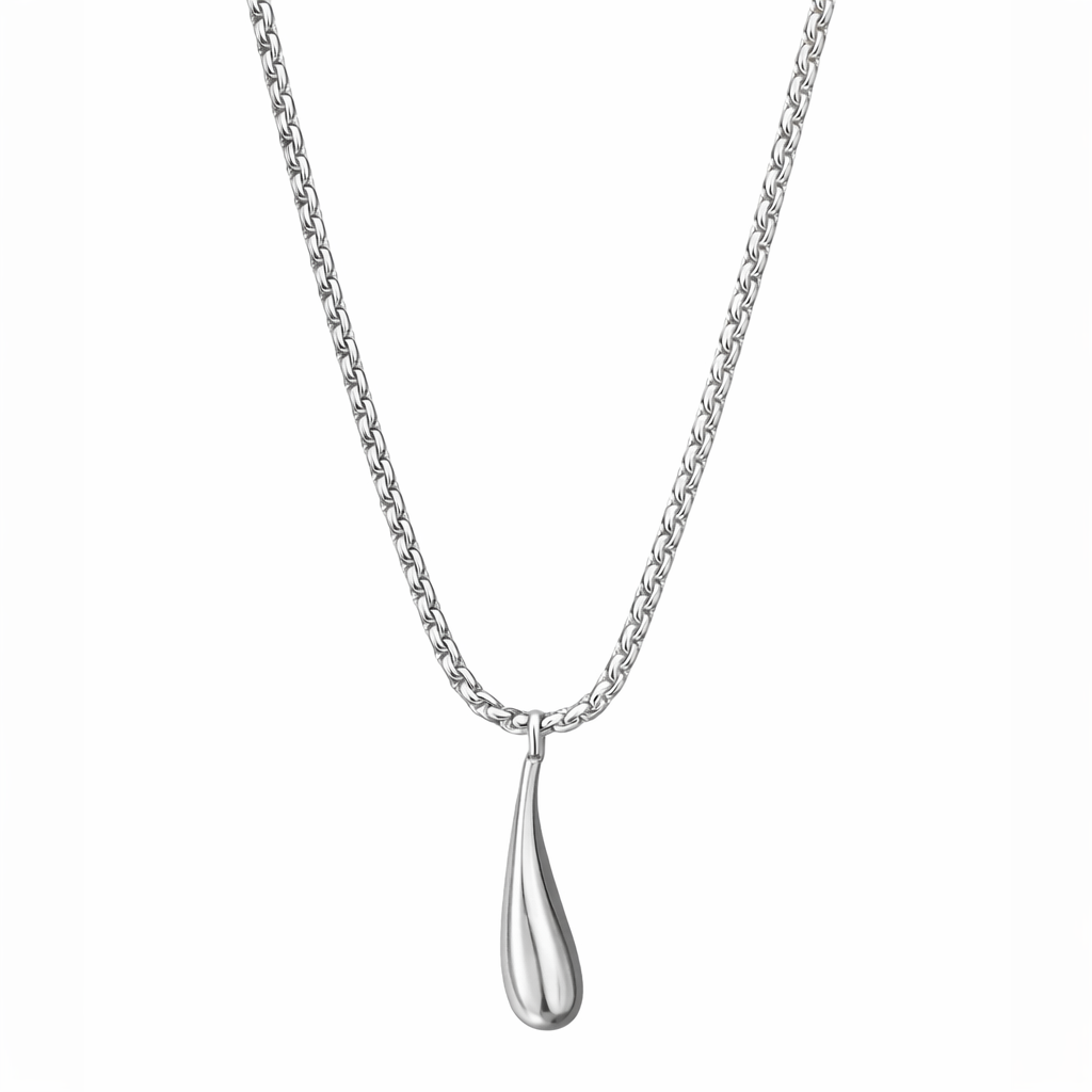 Drop Silver Necklace