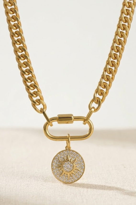 Mina Carabiner Gold Necklace
