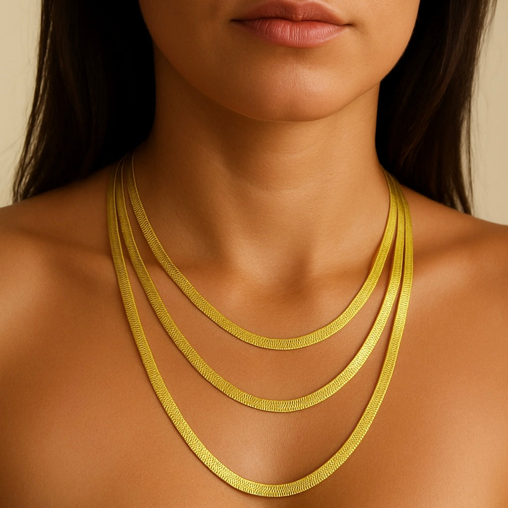 Snake Gold 18.5" +2" Necklace