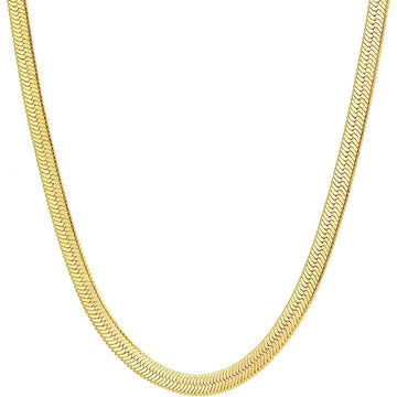 Snake Gold Long Necklace 18.5" +2"