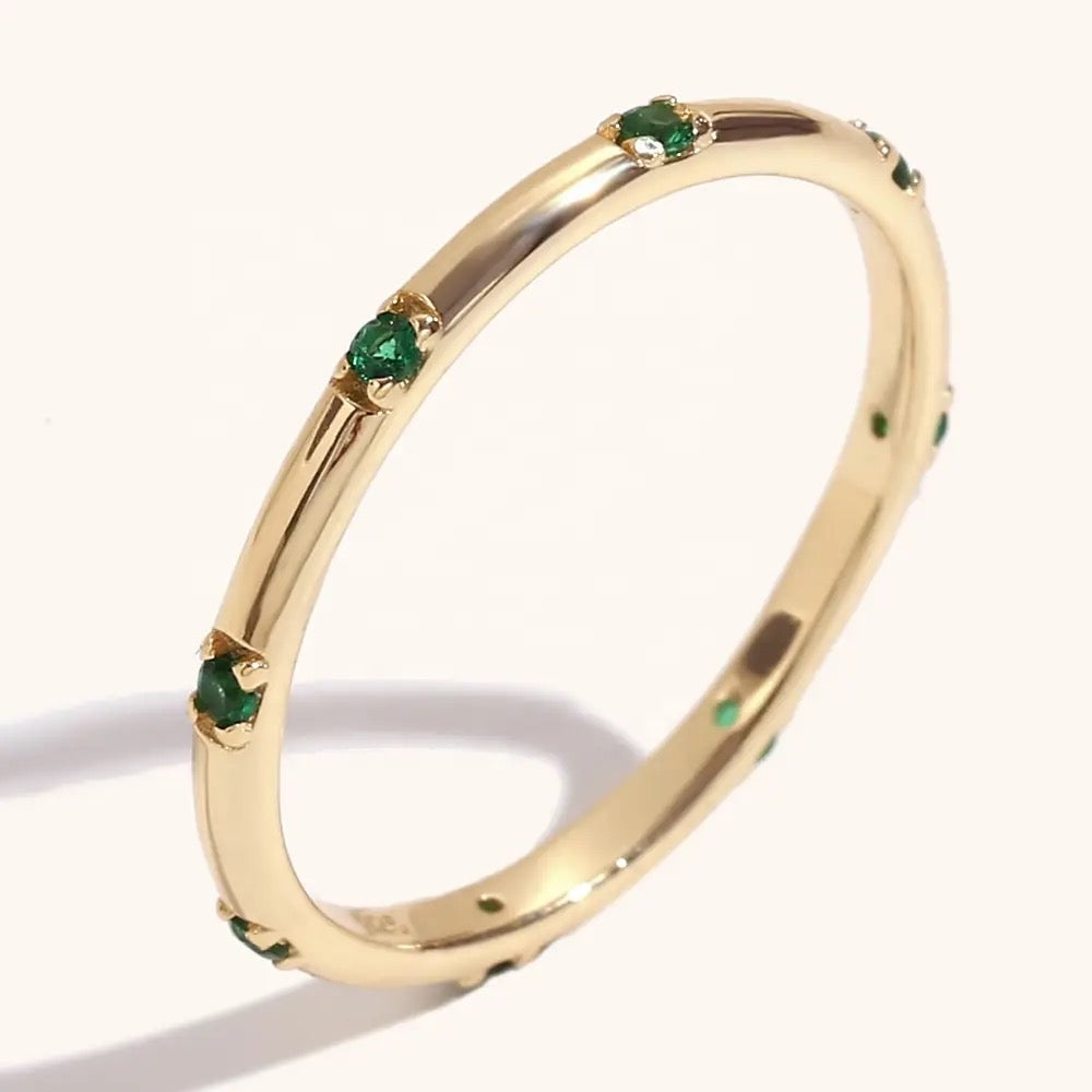 Fay Green Thin Ring