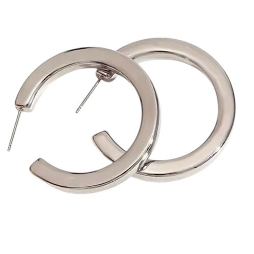 Gema Silver Hoop