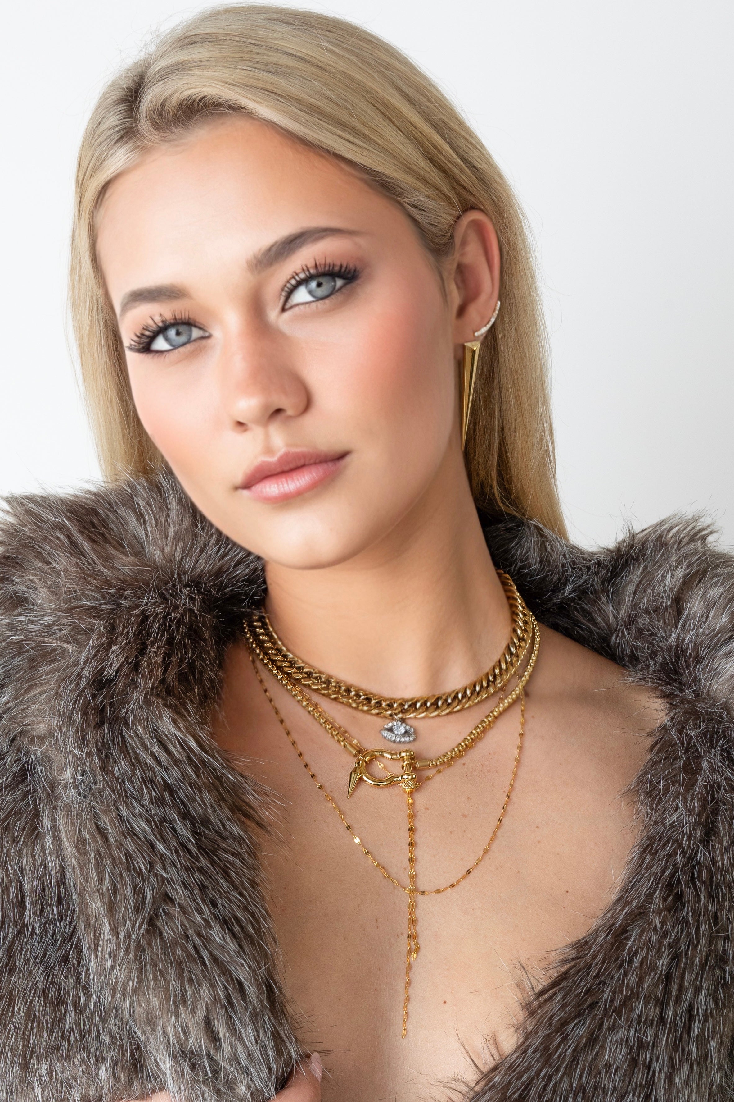 Ferro Blade Gold Necklace