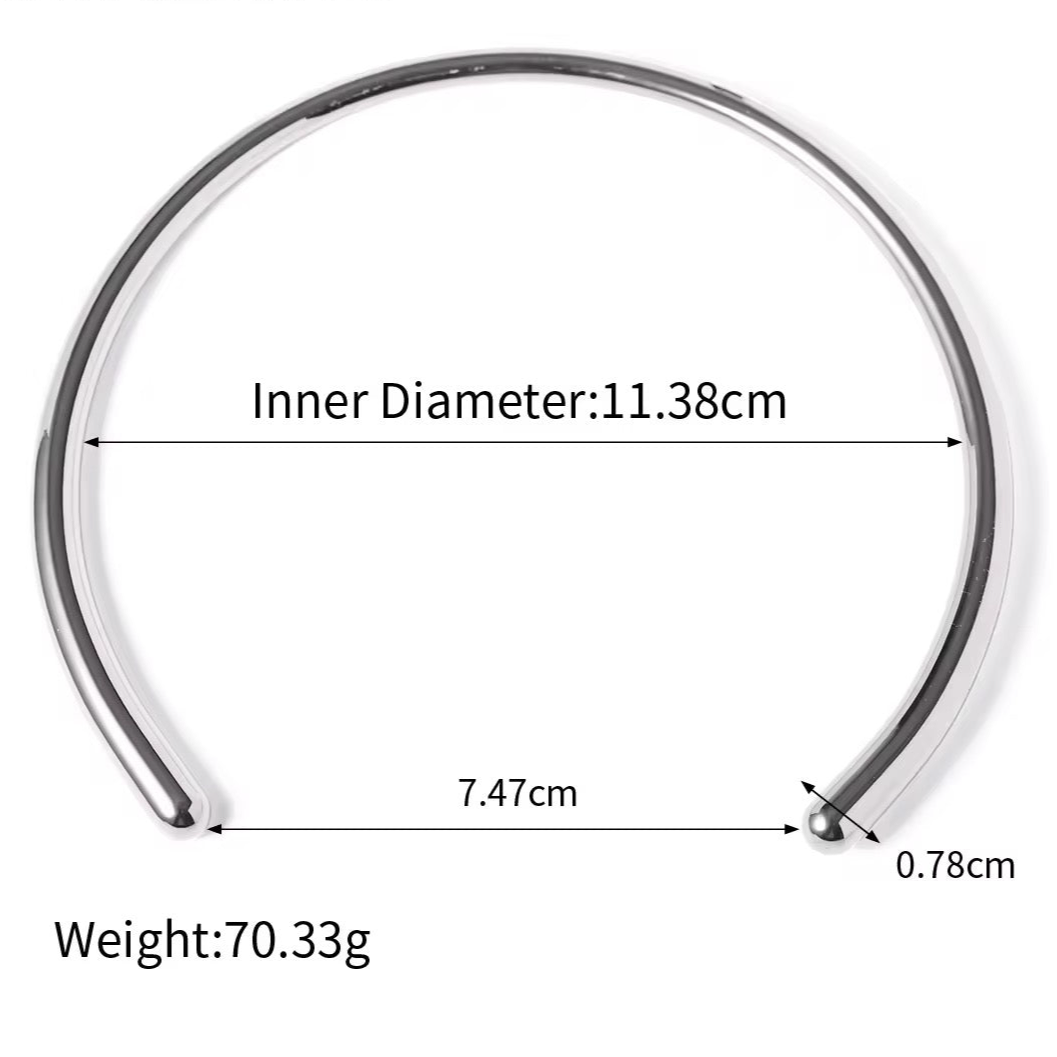 Aria –  Silver Tube Choker Necklace