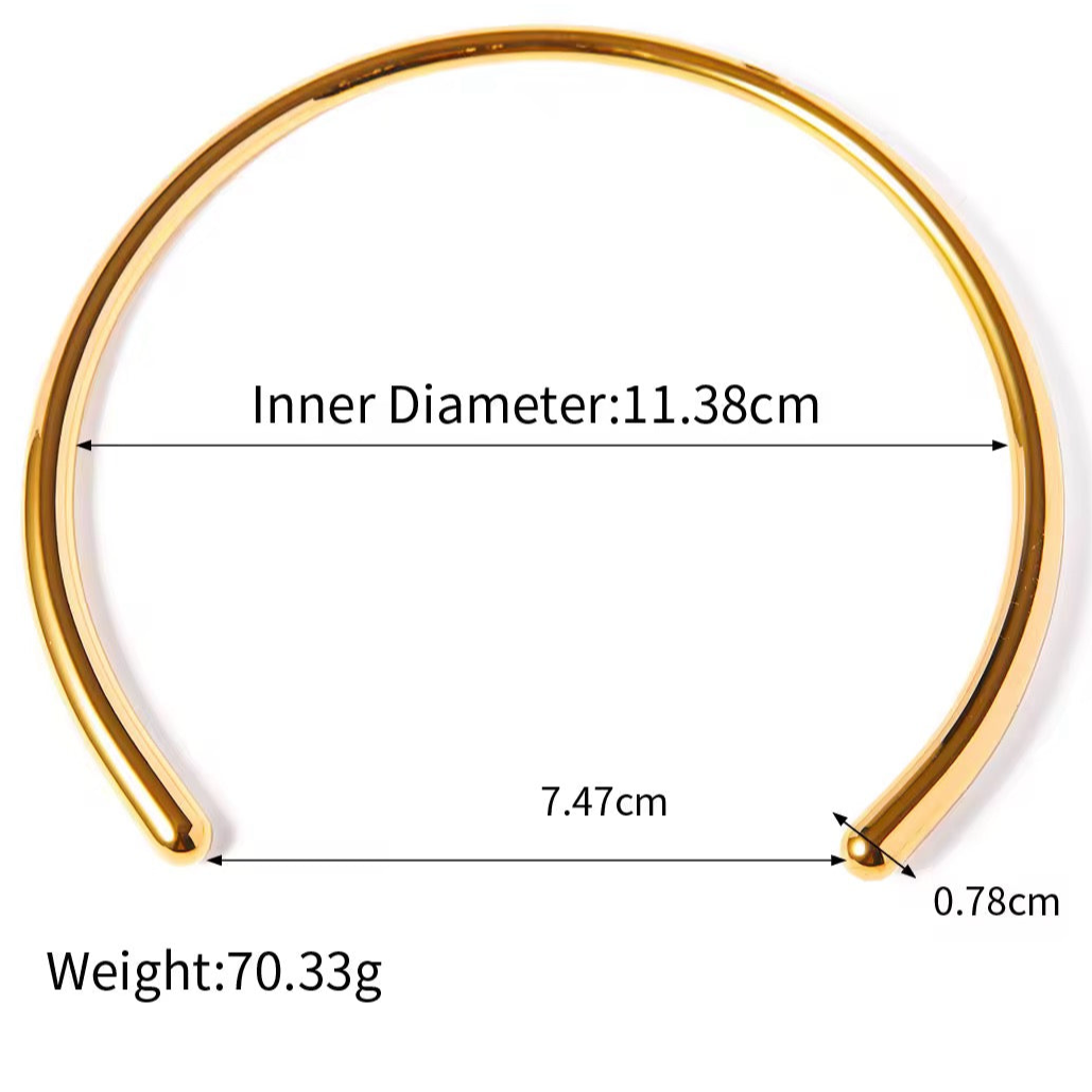 Aria –  Gold Tube Choker Necklace