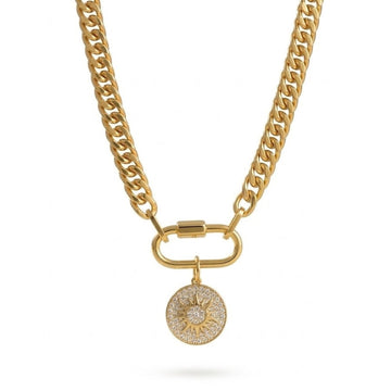 Mina Carabiner Gold Necklace