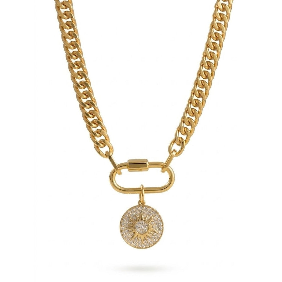 Mina Carabiner Gold Necklace
