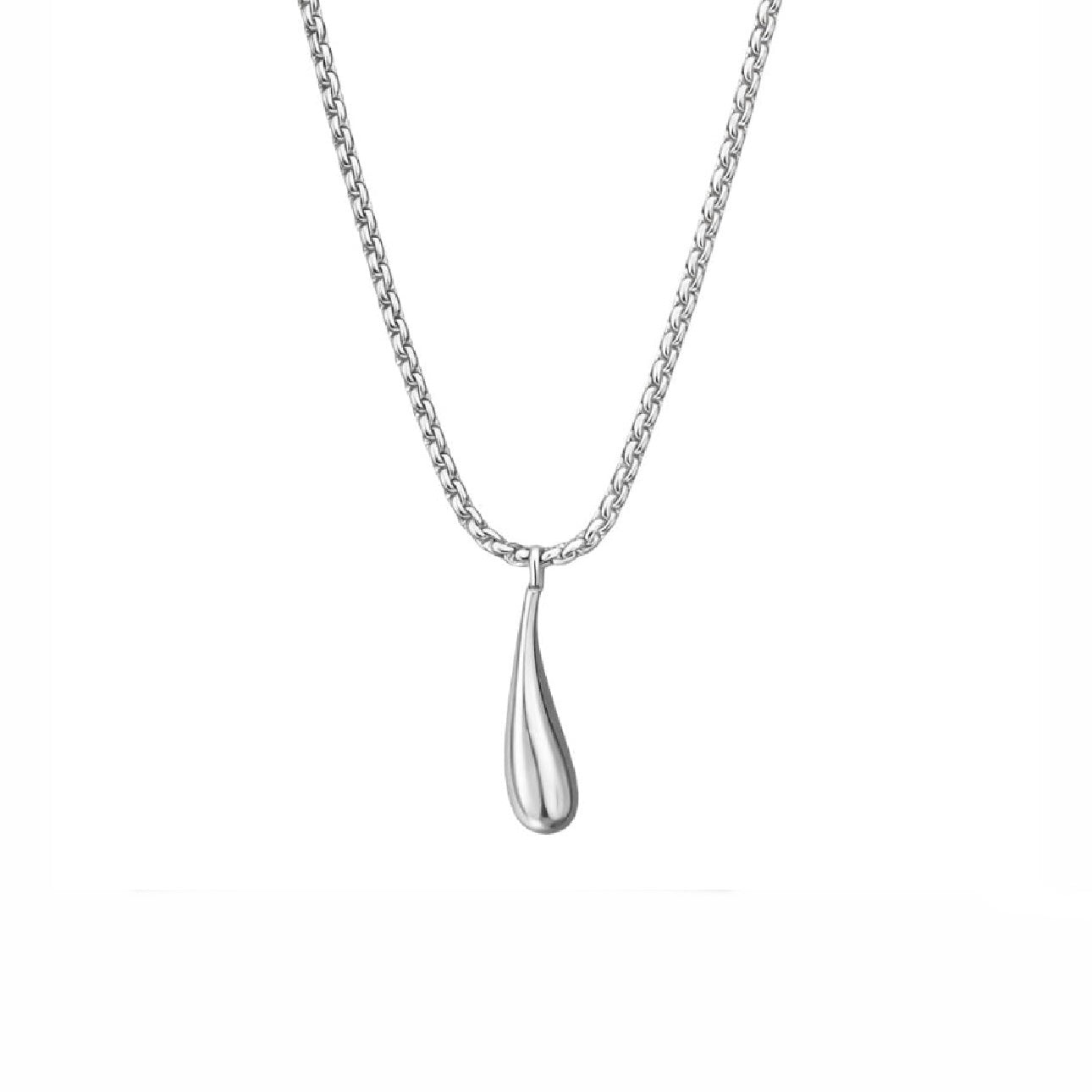 Drop Silver Necklace