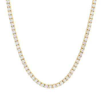 Grace Gold Tennis Necklace 16” X 3mm