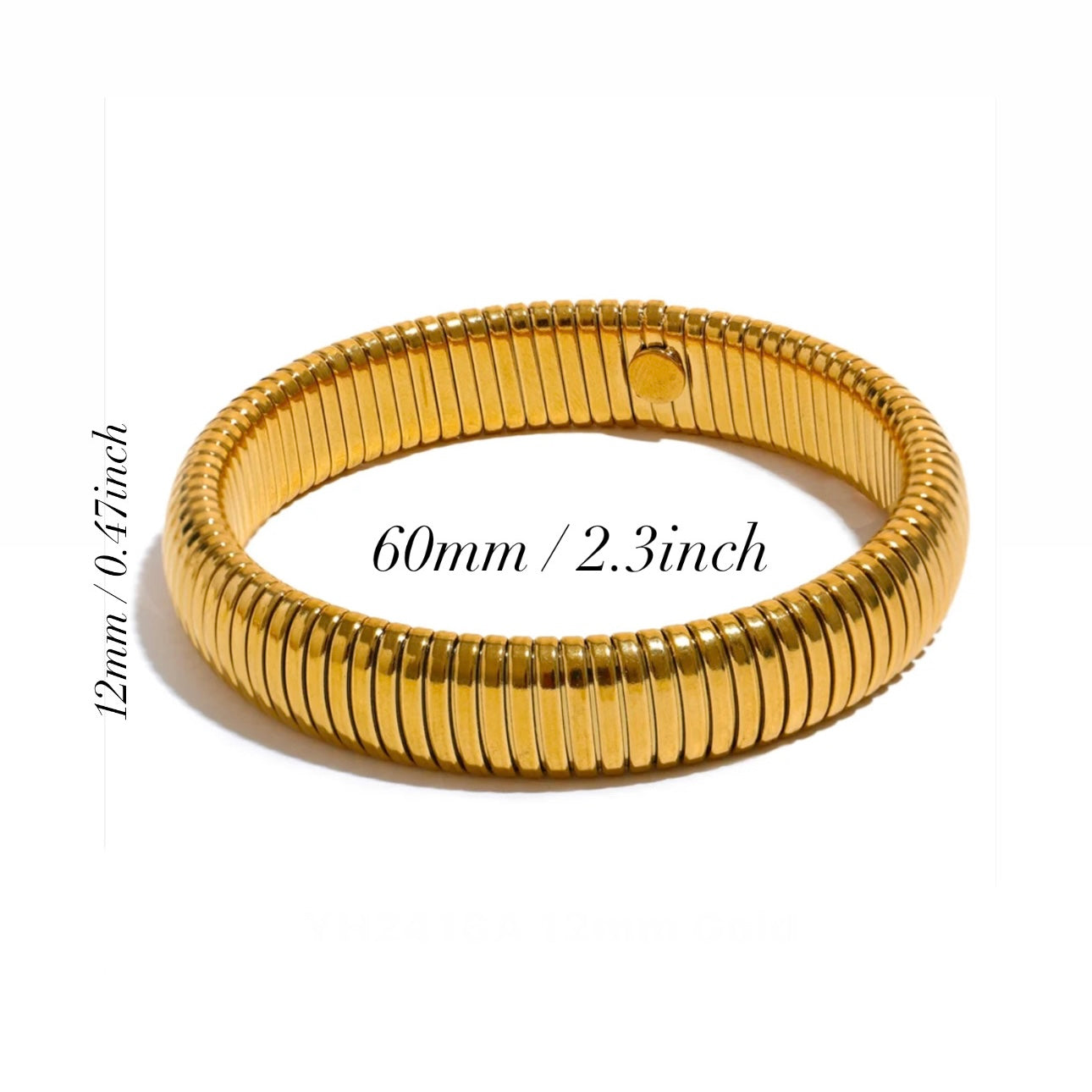  Python Round Gold Bracelet