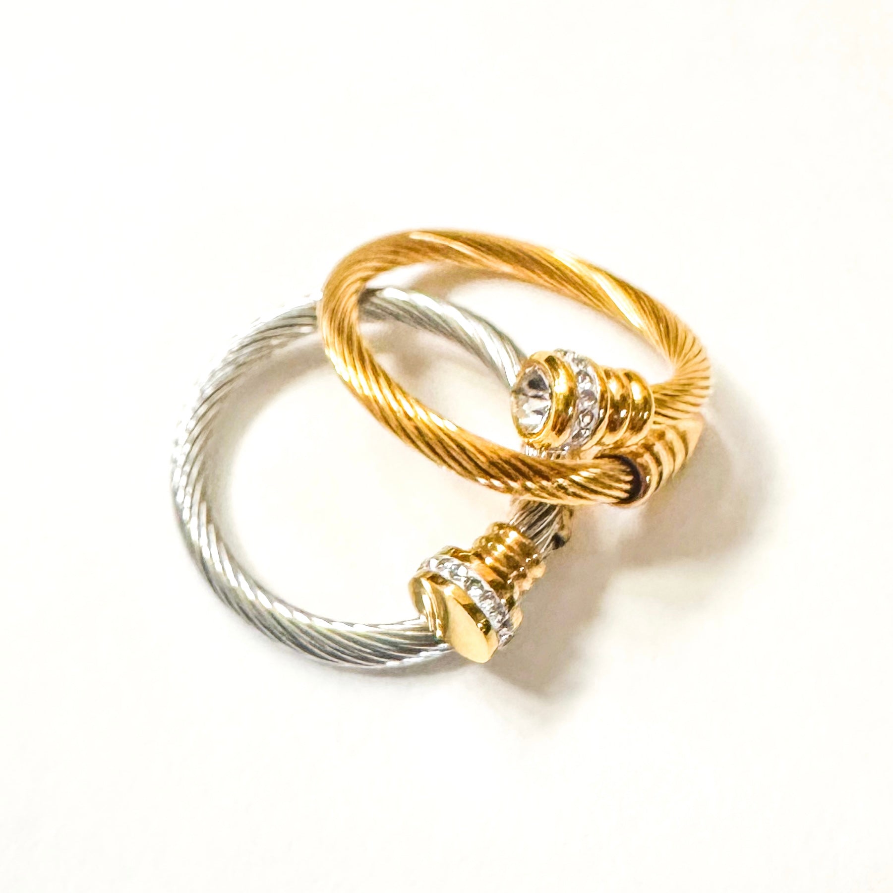 Twisted Nail Gold Ring