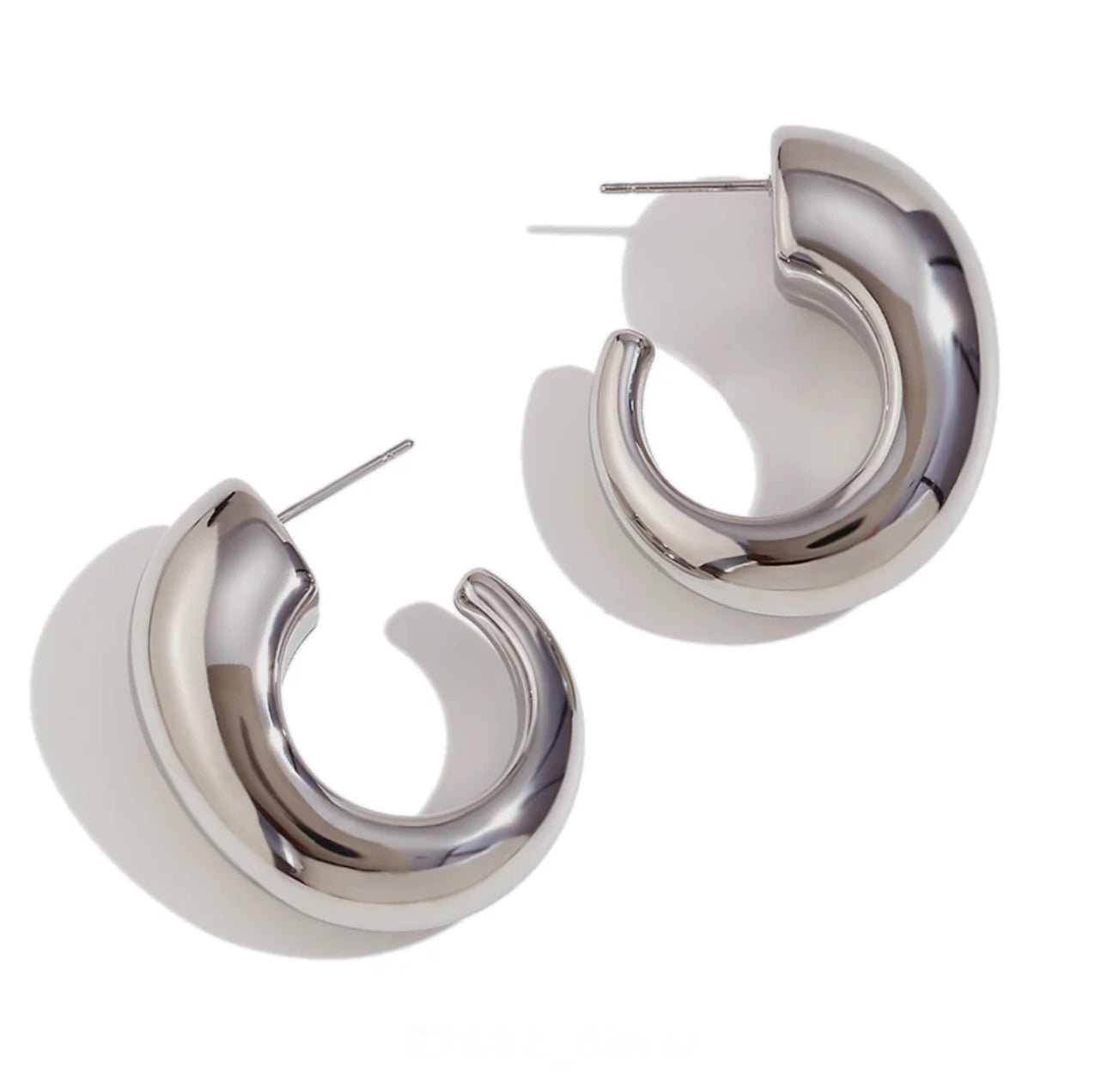 Ariel Silver Hoops