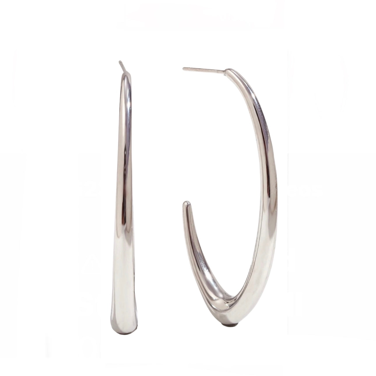 Lexa Silver Big Hoops