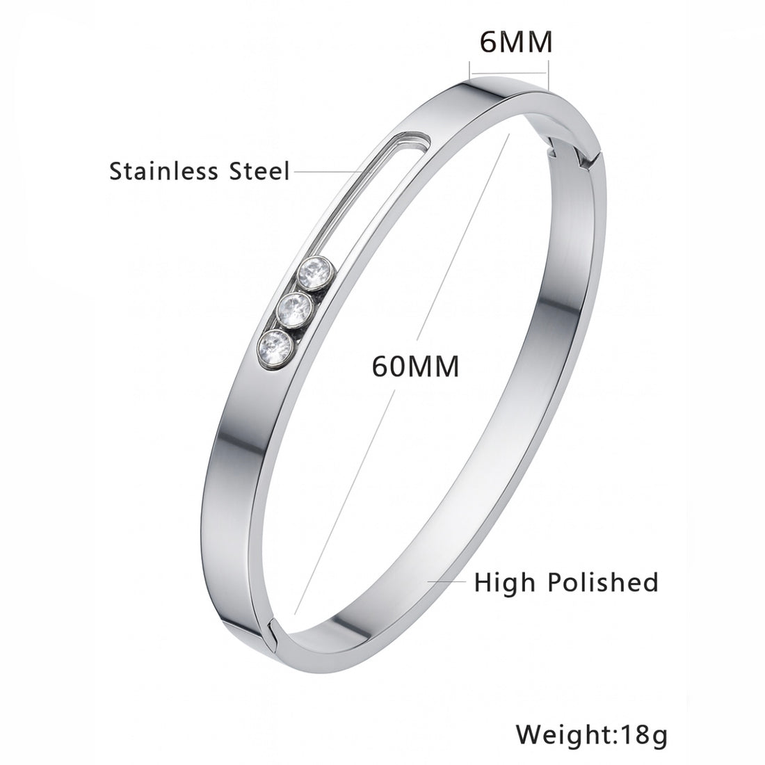 Penny Silver Bangle
