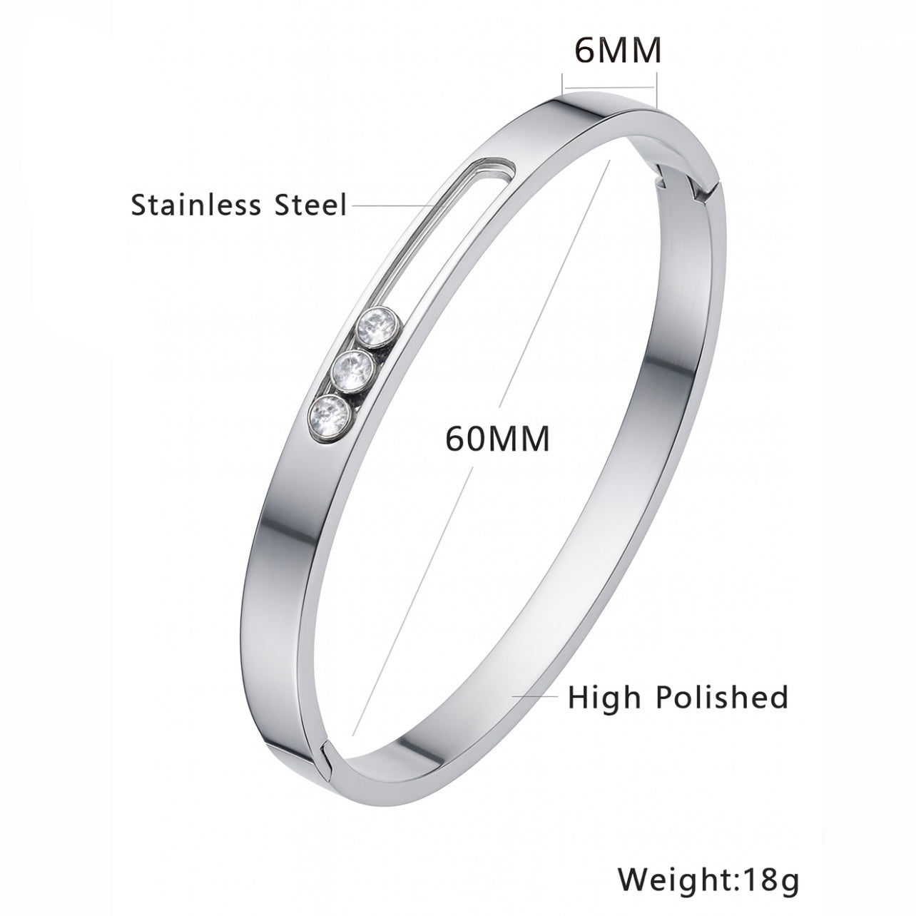 Penny Silver Bangle