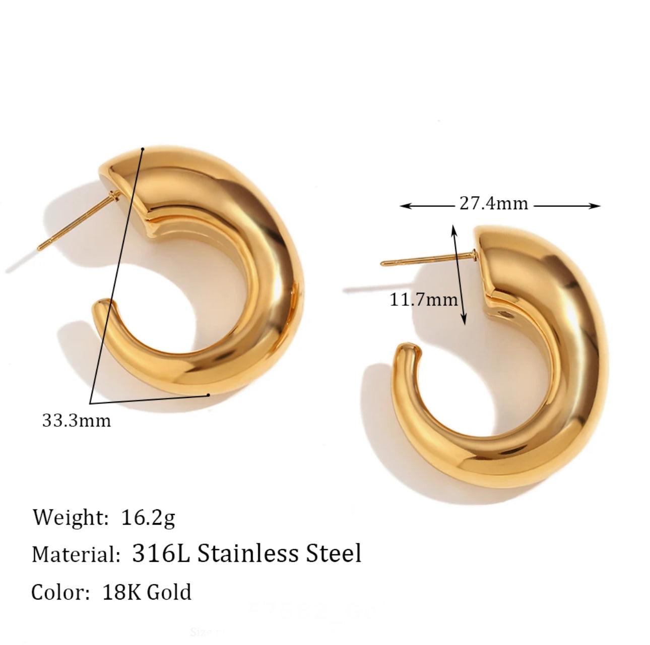 Ariel Gold Hoops