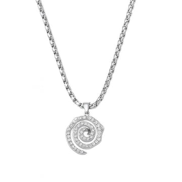 Viola Silver Long Necklace