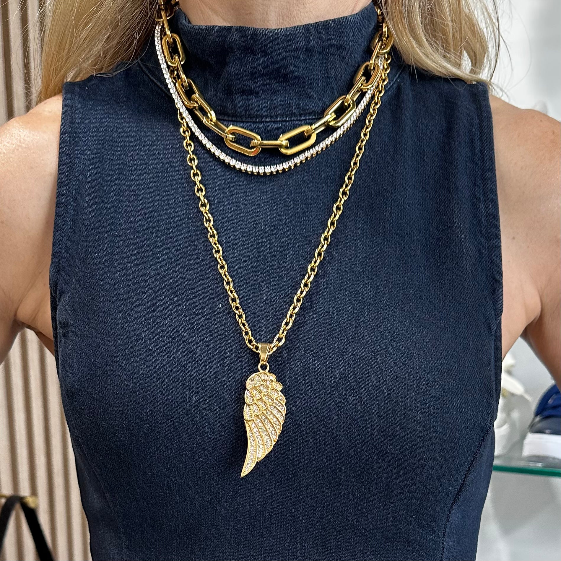 Wing Long Necklace