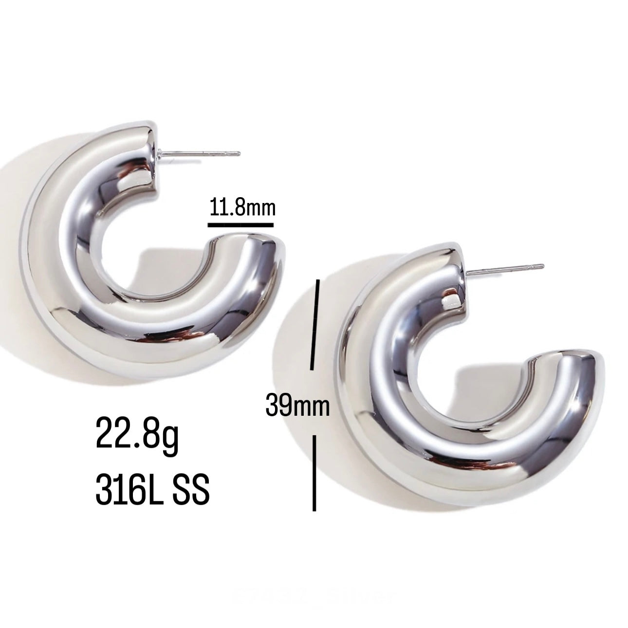 Laura Silver Hoops