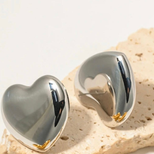 Cuore Silver Earrings