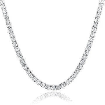 Grace Silver Tennis Necklace 16" X 3mm