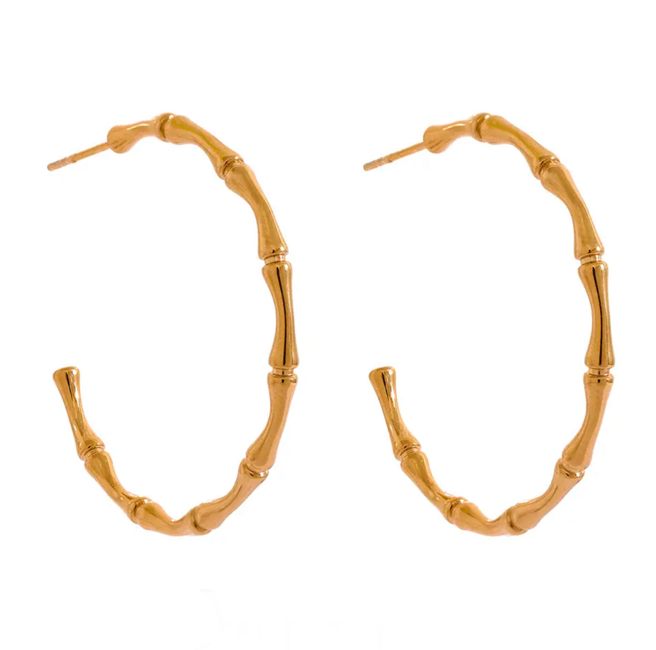 Bamboo Big Hoops