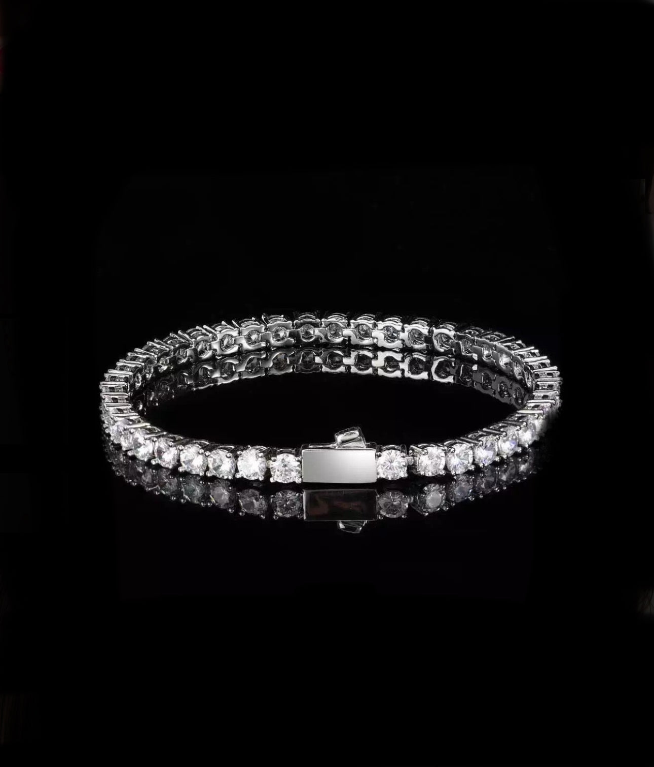 Grace Tennis Silver Bracelet 7”