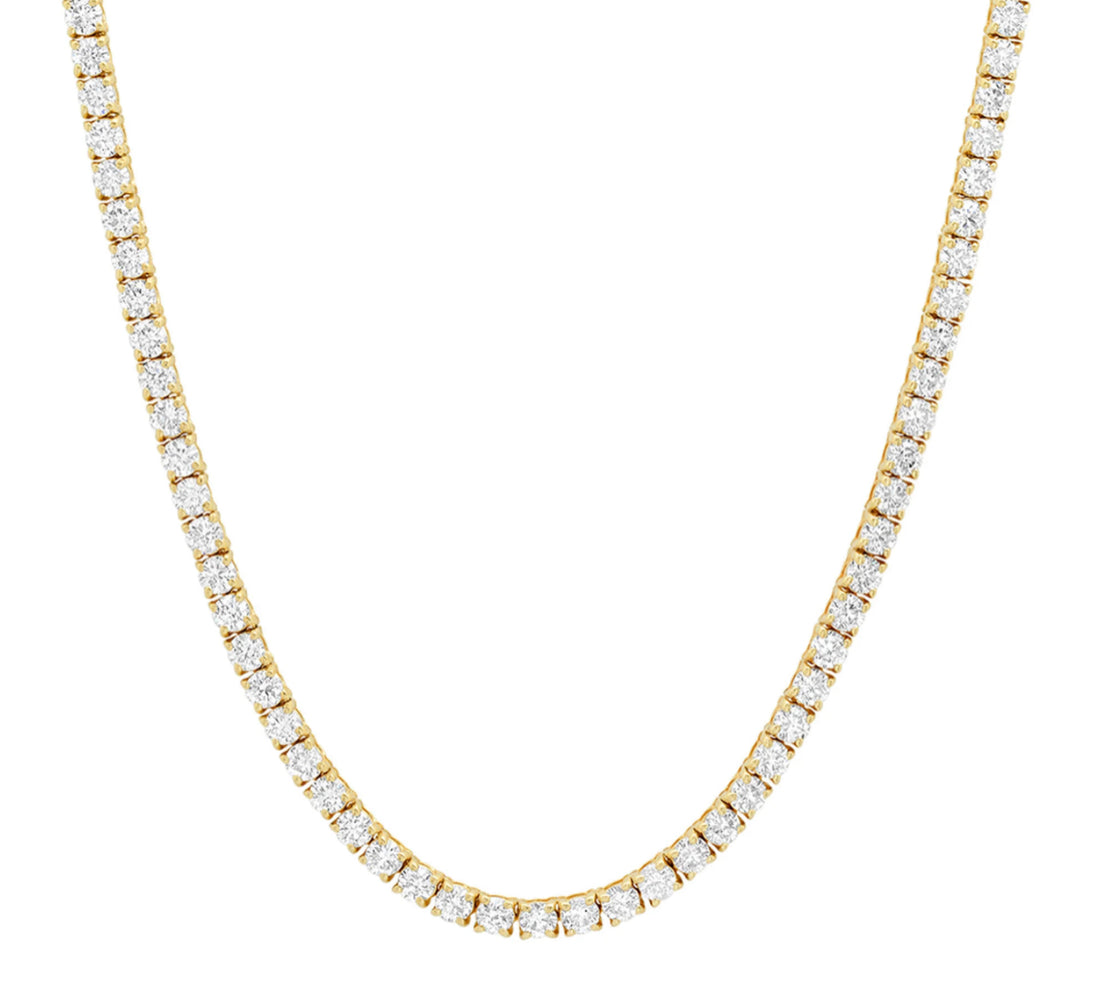 Grace Gold Tennis Necklace 18” X 3mm