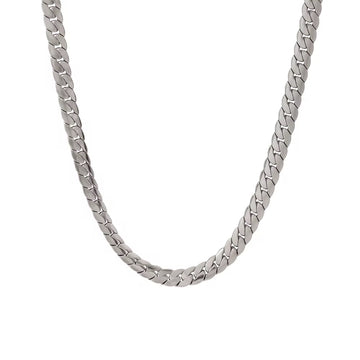 Tessa Flat Silver Necklace