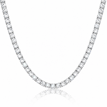 Grace Silver Tennis Necklace 16" X 3mm