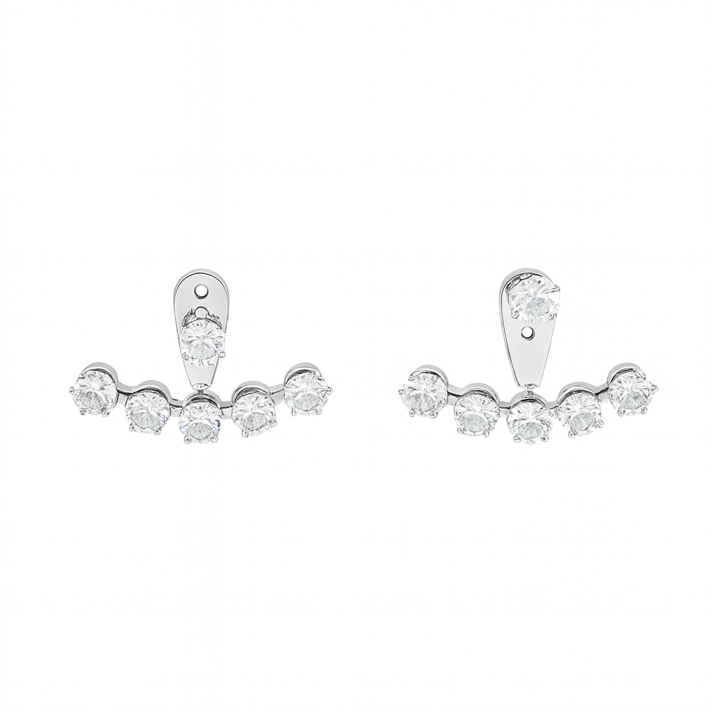 Cara Silver Zircon Earrings