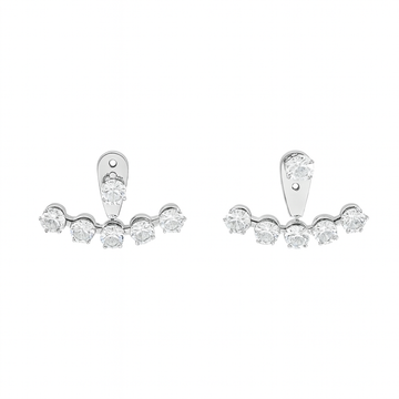 Cara Silver Zircon Earrings