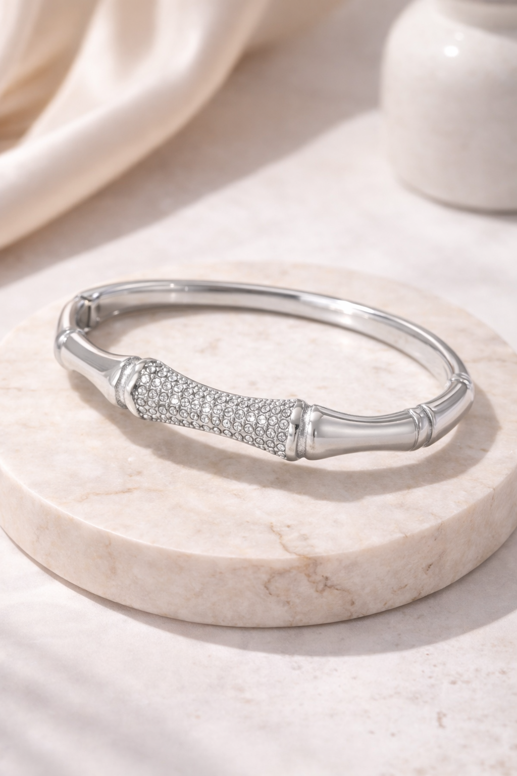 Ava Silver Bangle