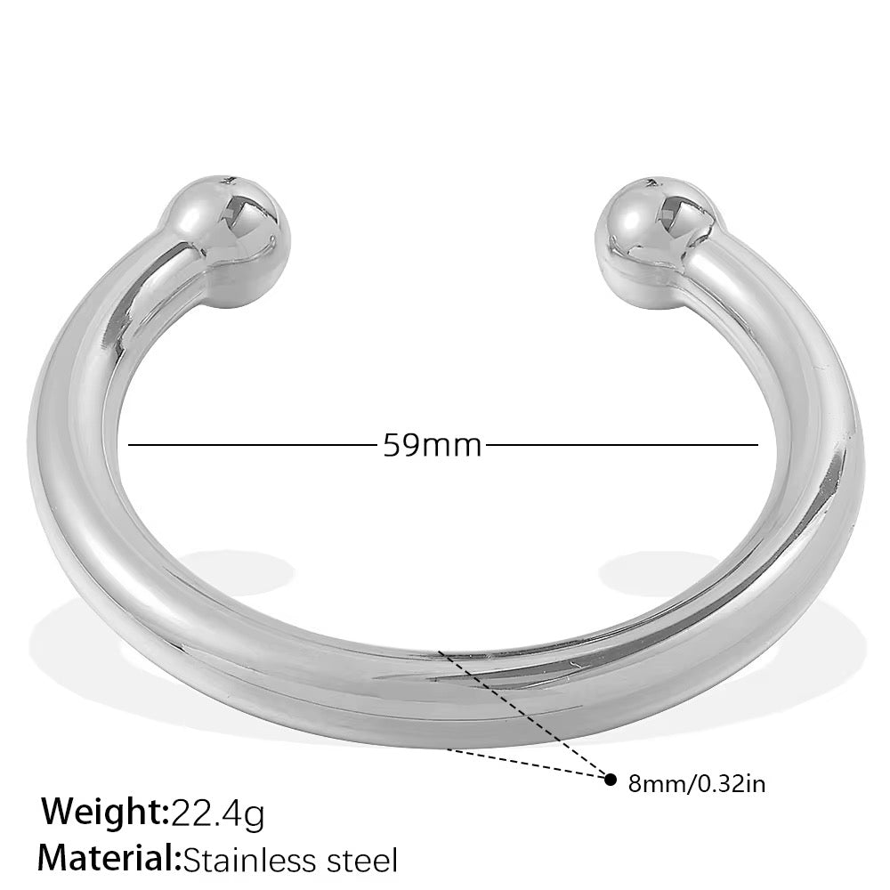 Colette Silver Bangle (Slim)