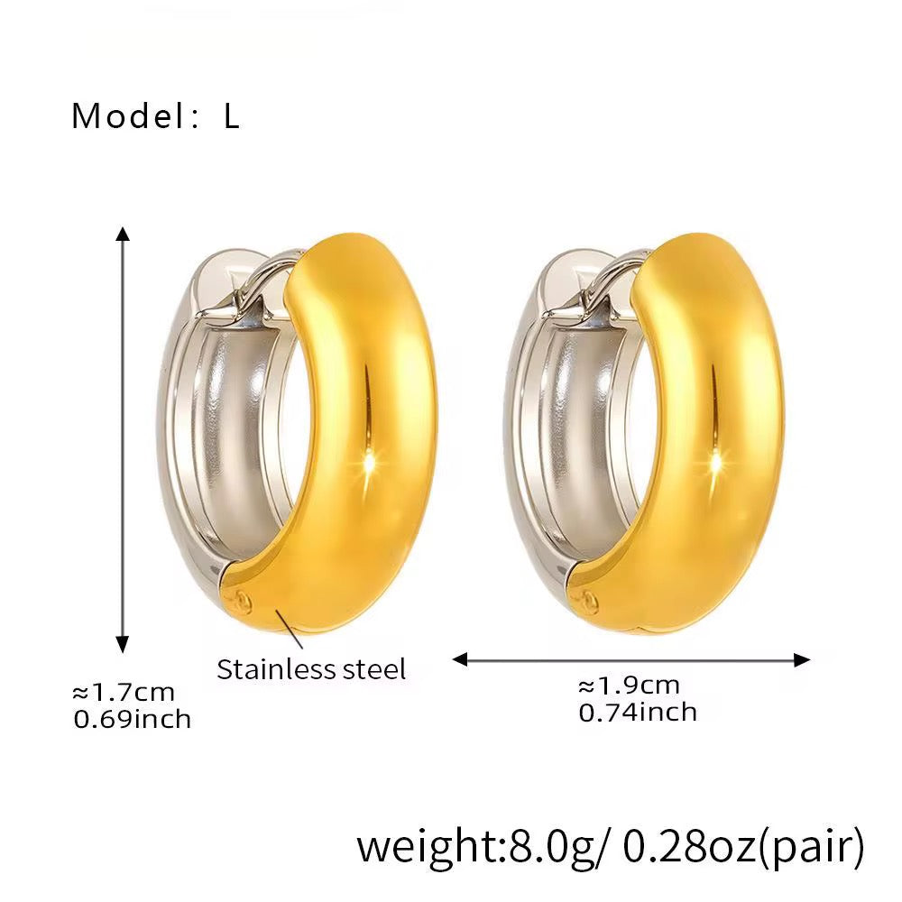 Tiziana Two-Tone Hoops