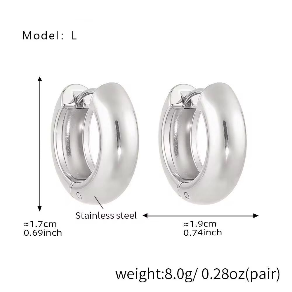 Tiziana Silver Hoop