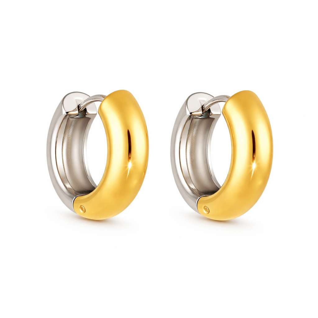 Tiziana Two-Tone Hoops