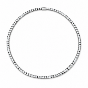 Grace Silver Tennis Necklace 16” X 2.5mm