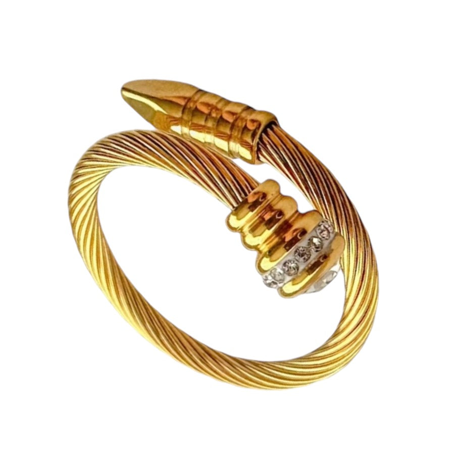 Twisted Nail Gold Ring