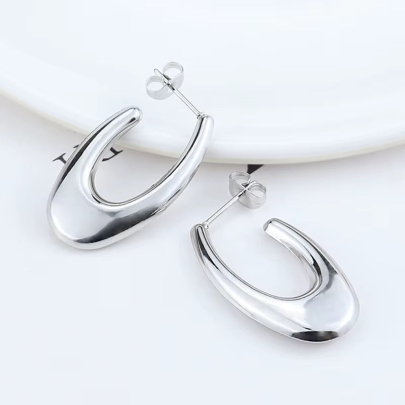 Parker Silver Hoops
