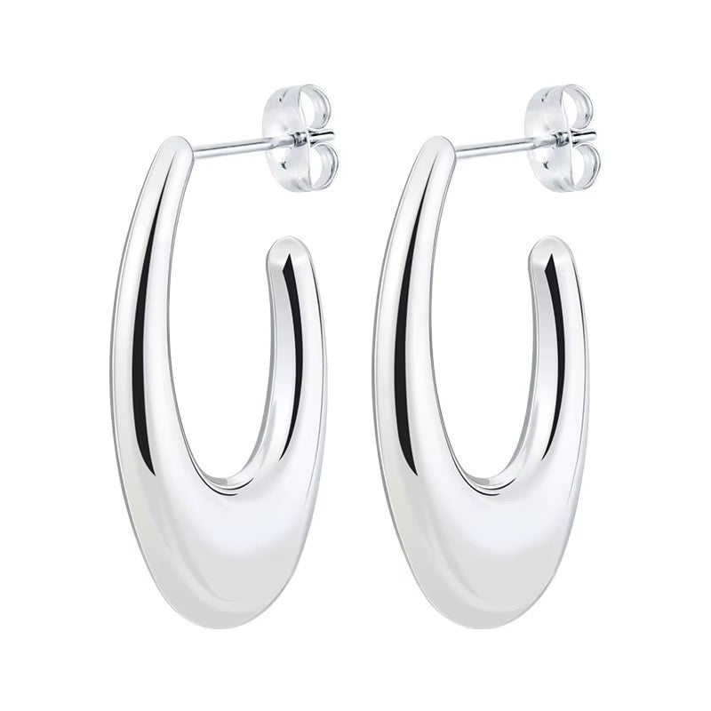 Parker Silver Hoops
