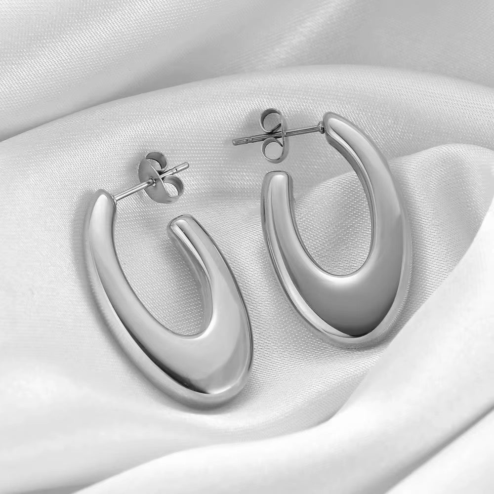 Parker Silver Hoops