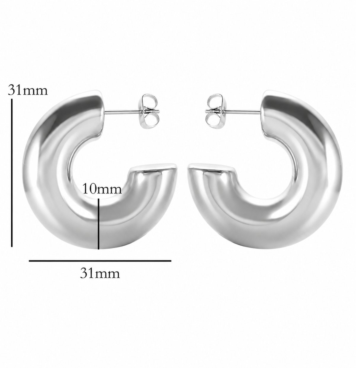 Cindy Silver Hoops