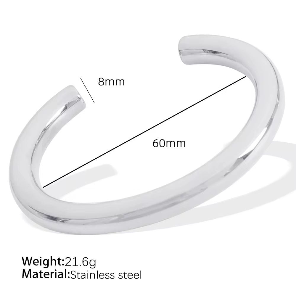 Tub Silver Bangle