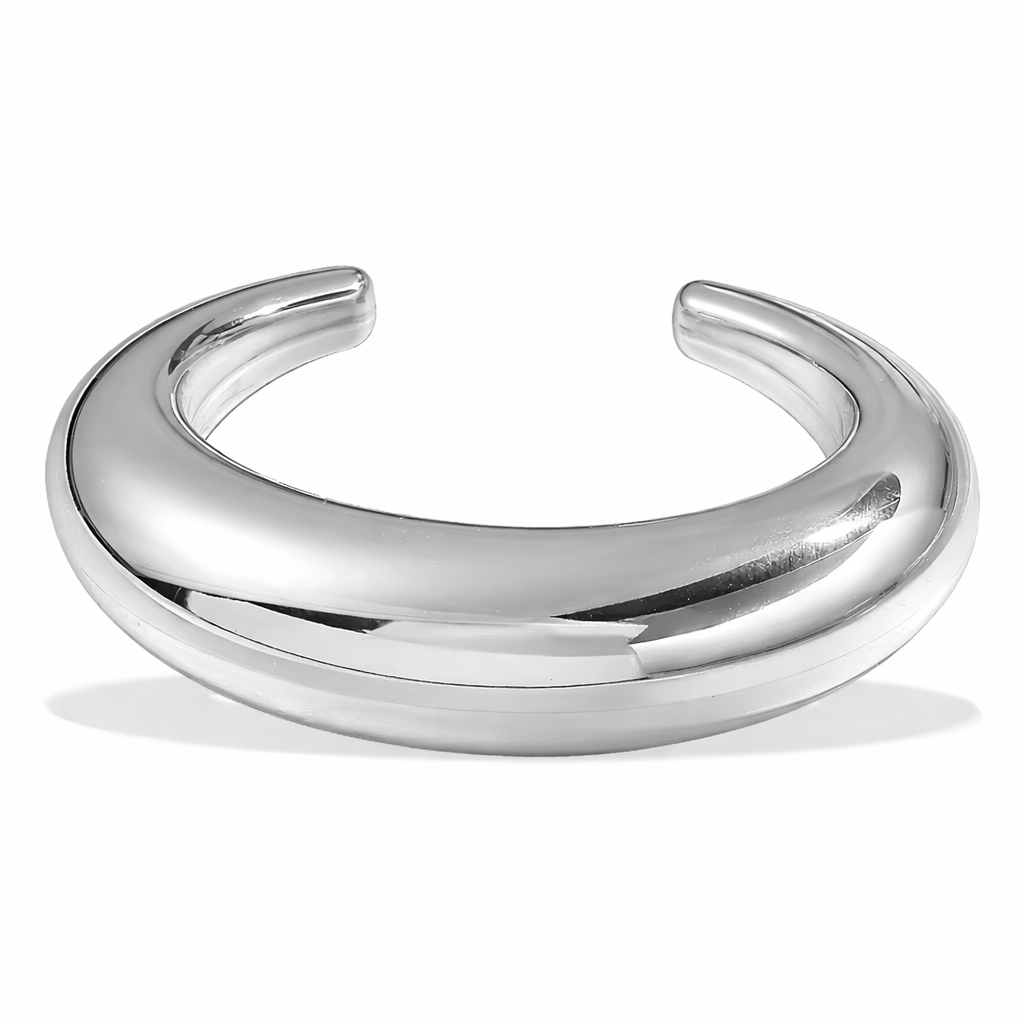 Penelope Silver Oversized Bangle