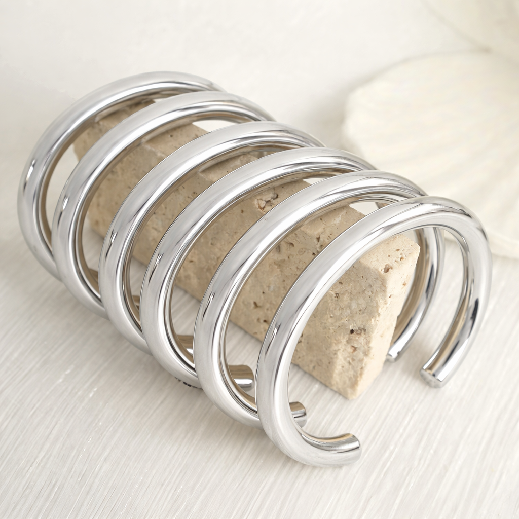 Tub Silver Bangle