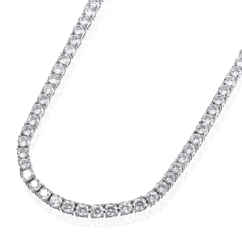 Grace Silver Tennis Necklace 16" X 3mm