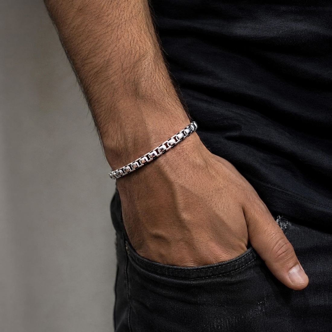 Stone Silver Bracelet