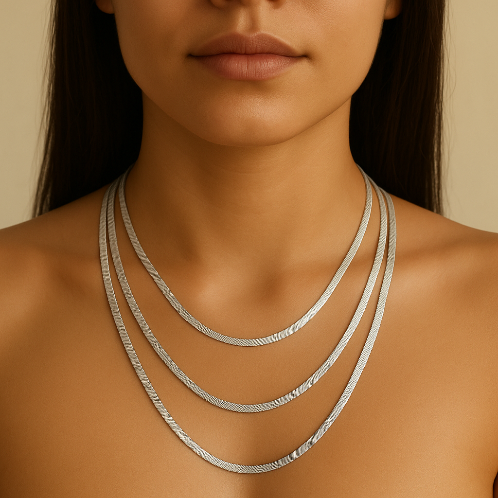 Snake Silver 18” + 2” Necklace